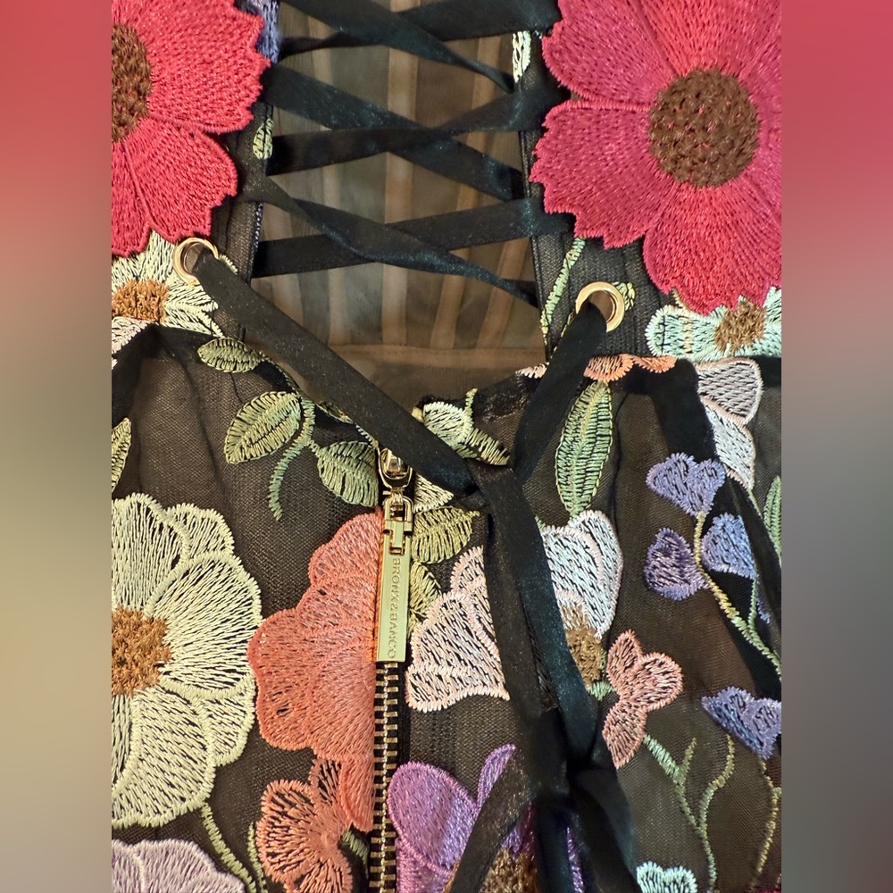 NWOT BRONX AND BANCO BOUQUET MARAYA MULTI STRAPLESS MINI DRESS - Picture 12 of 15